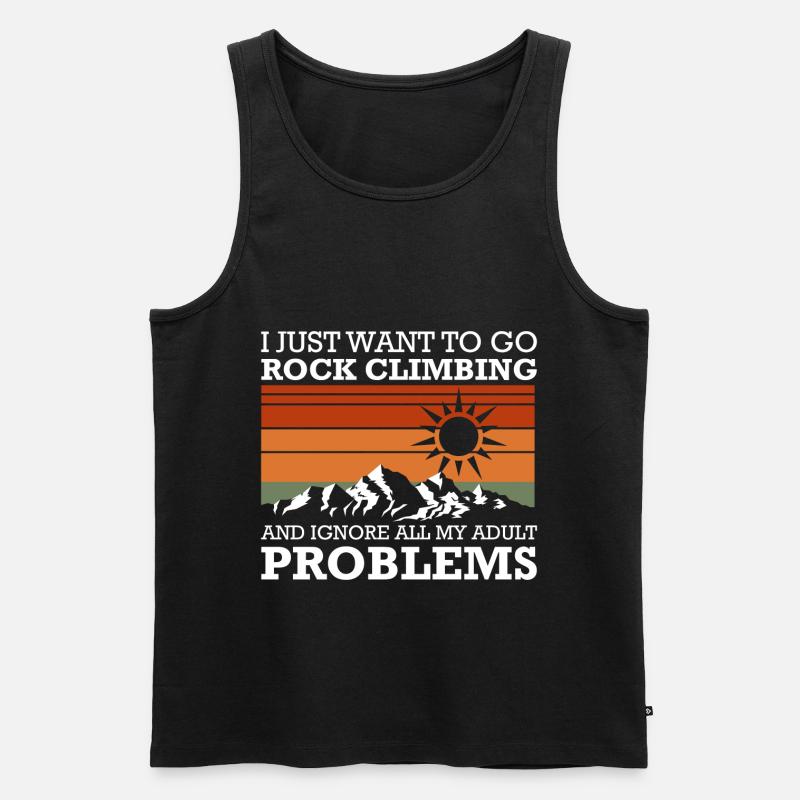 Problem Lustig Mir Egal Motto - Männer Premium Bio Tank Top - Schwarz