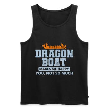 Drachenboot Racing Crew Paddlers Wassersport - Männer Premium Bio Tank Top - Schwarz - Vorne - Michal (187cm)