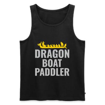 Dragon Boat Racing Crew Paddlers Water Sport - Men's Premium Organic Tank Top - black - Front - AI Model Male 178 light (178cm)