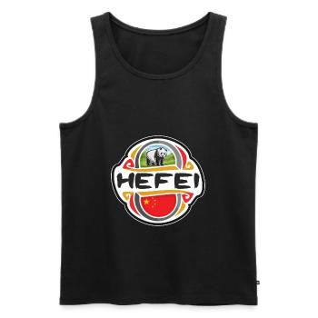 Hefei China Flag Badge Souvenir de voyage Timbre souvenir - Débardeur bio Premium Homme - noir - Devant - Michal (187cm)