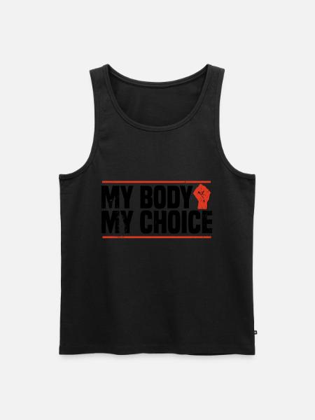 my body my choice - Men's Premium Organic Tank Top - black