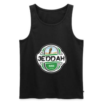 Jeddah Saudi Arabia Flag Travel Souvenir Badge Sta - Men's Premium Organic Tank Top - black - Front - Michal (187cm)