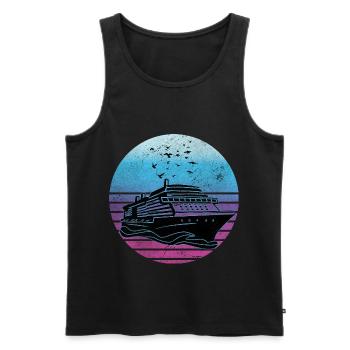 Kreuzfahrt - Männer Premium Bio Tank Top - Schwarz - Vorne - AI Model Male 178 light (178cm)