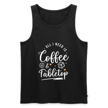 Game Night Game Chess Card Game - Men's Premium Organic Tank Top - black - Front - AI Model Male 178 light (178cm)