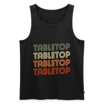 Tabletop Dice Board Game Board - Men's Premium Organic Tank Top - black - Front - AI Model Male 178 light (178cm)