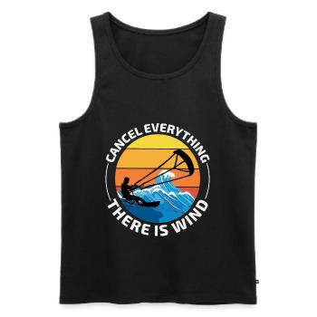 Kitesurfen Kiteboarding Kiteboarder Kitesurf - Männer Premium Bio Tank Top - Schwarz - Vorne - Michal (187cm)