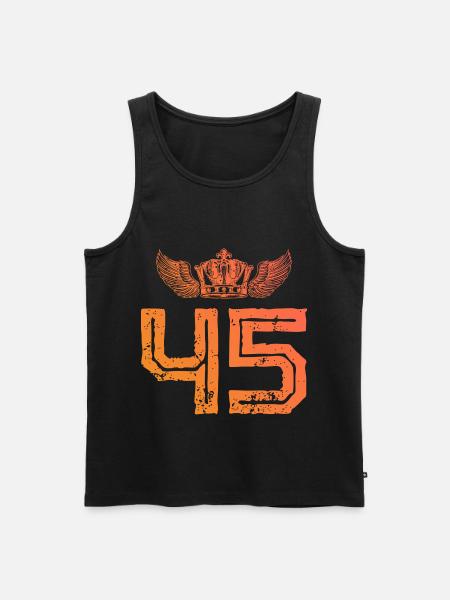 45 Zahl Krone - Männer Premium Bio Tank Top -