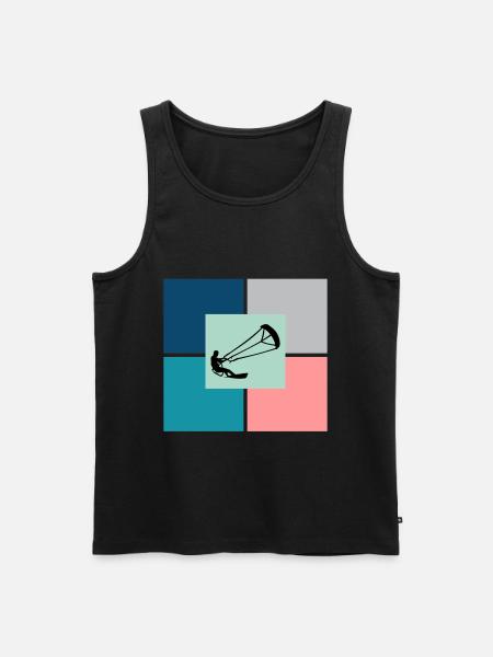 Kitesurfing Kitesurf Kiteboarding Kiteboarder - Men's Premium Organic Tank Top - black
