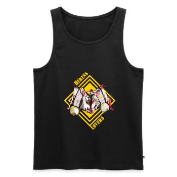 Kuh der Herenliebhaber - Männer Premium Bio Tank Top - Schwarz - Vorne - AI Model Male 178 light (178cm)