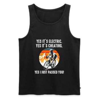 E-Bike Electric Bicycle Bike Cycling Biker Mtb - Men's Premium Organic Tank Top - black - Front - Michal (187cm)