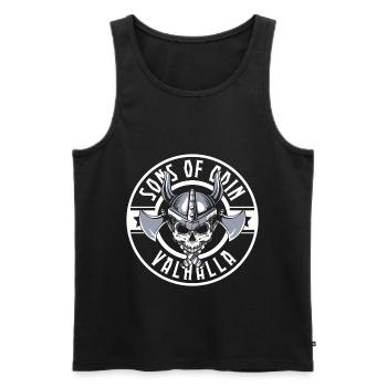 Odin Viking Hammer Germanen - Männer Premium Bio Tank Top - Schwarz - Vorne - Michal (187cm)