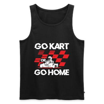 Kartbahn Karting Kartsport Rennfahrer - Männer Premium Bio Tank Top - Schwarz - Vorne - Michal (187cm)
