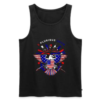 A beautiful American eagle design - Men's Premium Organic Tank Top - black - Front - AI Model Male 178 light (178cm)