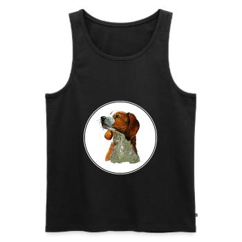 American English Coonhound Dog Sketch Illustration - Men's Premium Organic Tank Top - black - Front - Michal (187cm)