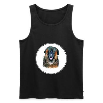 Estrela Mountain Dog Watercolor Illustration - Men's Premium Organic Tank Top - black - Front - Michal (187cm)