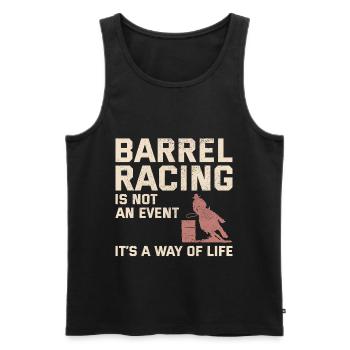 Barrel Racer Racing Reiten Reiten Rennen Rodeo - Männer Premium Bio Tank Top - Schwarz - Vorne - AI Model Male 178 light (178cm)