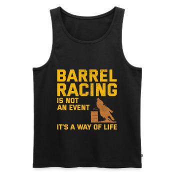 Barrel Racer Racing Reiten Reiten Rennen Rodeo - Männer Premium Bio Tank Top - Schwarz - Vorne - AI Model Male 178 light (178cm)