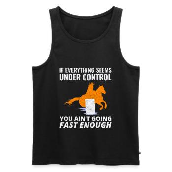 Barrel Racer Rodeo Racing Horse Riding Race Lustig - Männer Premium Bio Tank Top - Schwarz - Vorne - AI Model Male 178 light (178cm)