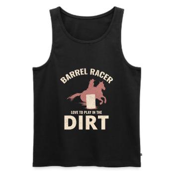 Barrel Racer Rodeo Racing Horse Riding Race Lustig - Männer Premium Bio Tank Top - Schwarz - Vorne - AI Model Male 178 light (178cm)