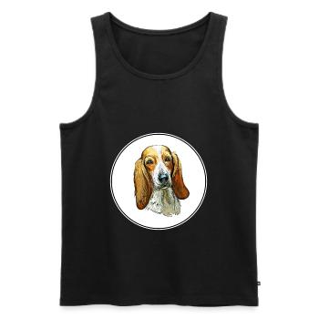 Sabueso Fino Colombiano Hunde Aquarell Illustratio - Männer Premium Bio Tank Top - Schwarz - Vorne - Michal (187cm)