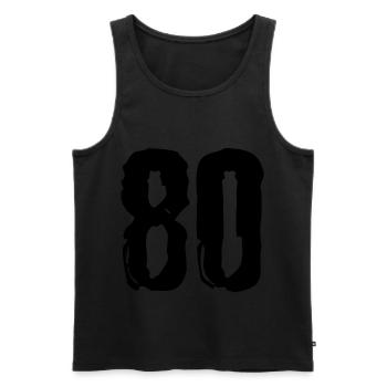 80 number jersey - Men's Premium Organic Tank Top - black - Front - Michal (187cm)