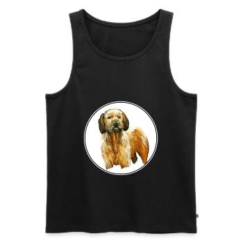 Styrian Coarse Haired Hound Dog Illustration - Men's Premium Organic Tank Top - black - Front - AI Model Male 178 light (178cm)
