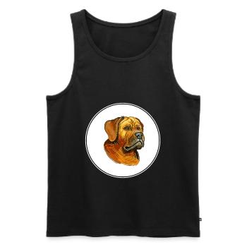 Tosa Hund Aquarell Farbe Illustration - Männer Premium Bio Tank Top - Schwarz - Vorne - Michal (187cm)