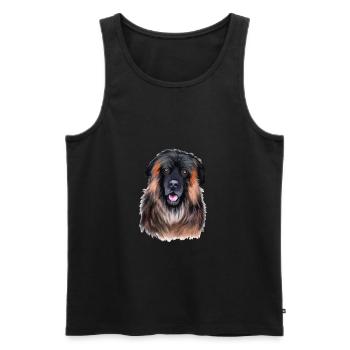 Estrela Mountain Dog Watercolor Illustration - Men's Premium Organic Tank Top - black - Front - Michal (187cm)