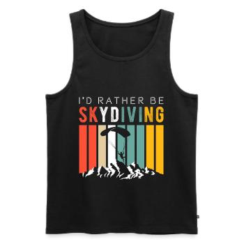 Fallschirm Parasailing Hängegleiter Extremsport - Männer Premium Bio Tank Top - Schwarz - Vorne - AI Model Male 178 light (178cm)