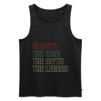 Coffee Coffee Bean Coffee Lovers - Men's Premium Organic Tank Top - black - Front - AI Model Male 178 light (178cm)