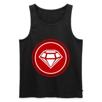 Diamond Icon Silhouette - Men's Premium Organic Tank Top - black - Front - Michal (187cm)
