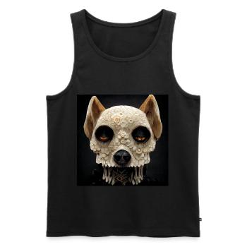 Dog Skull Skull Skull - Men's Premium Organic Tank Top - black - Front - AI Model Male 178 light (178cm)