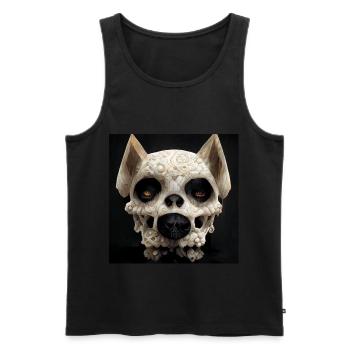 Dog Skull Skull Skull - Men's Premium Organic Tank Top - black - Front - AI Model Male 178 light (178cm)