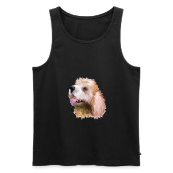 Briquet Griffon Vendeen Hund Aquarell Illustratio - Männer Premium Bio Tank Top - Schwarz - Vorne - Michal (187cm)