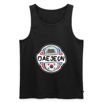 Daejeon Südkorea Flagge Reise Souvenir Abzeichen Sta - Männer Premium Bio Tank Top - Schwarz - Vorne - AI Model Male 178 light (178cm)