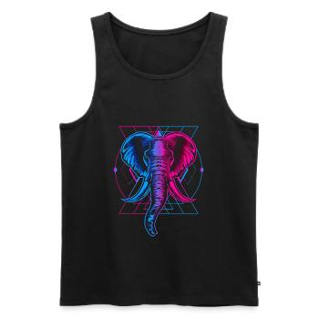 Symbole Lune Foi - Débardeur bio Premium Homme - noir - Devant - Michal (187cm)