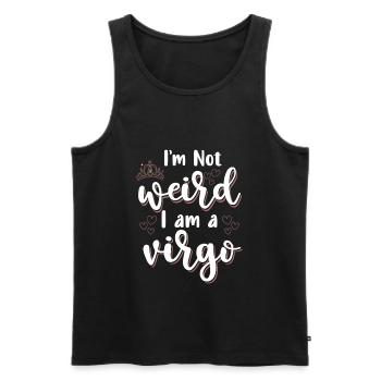 Élément du signe du zodiaque vierge Mercure - Débardeur bio Premium Homme - noir - Devant - Michal (187cm)