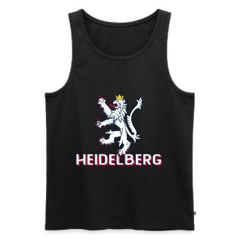 Heidelberg Lion Germany - Bright Vintage - Men's Premium Organic Tank Top - black - Front - Michal (187cm)