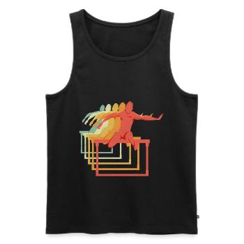 Hurdles Hurdling Hurdler Running Runner Athletes - Men's Premium Organic Tank Top - black - Front - AI Model Male 178 light (178cm)