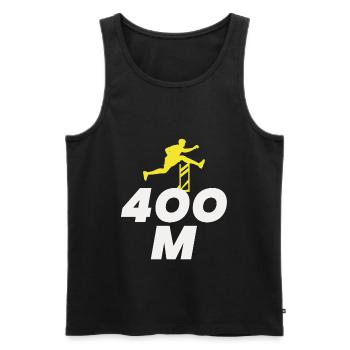 Hurdles Hurdling Hurdler Running Runner Athletes - Men's Premium Organic Tank Top - black - Front - AI Model Male 178 light (178cm)