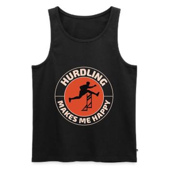 Hurdles Hurdling Hurdler Running Runner Athletes - Men's Premium Organic Tank Top - black - Front - AI Model Male 178 light (178cm)