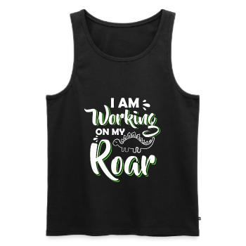 Dinosaurier Stegosaurus Dinos Pflanzenfresser - Männer Premium Bio Tank Top - Schwarz - Vorne - Michal (187cm)