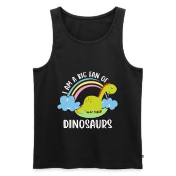 T-Rex Tyrannosaurus Herbivore - Débardeur bio Premium Homme - noir - Devant - Michal (187cm)