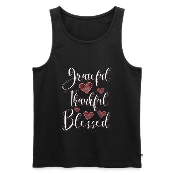 Cloverleaf Joy Love - Men's Premium Organic Tank Top - black - Front - AI Model Male 178 light (178cm)