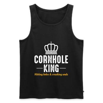 Cornhole Bean Bag Toss Outdoor Lawn Spiel lustig - Männer Premium Bio Tank Top - Schwarz - Vorne - Michal (187cm)
