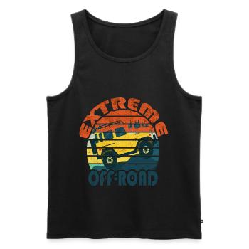 Extreme Off Road Retro Vintage Cartoon - Männer Premium Bio Tank Top - Schwarz - Vorne - Michal (187cm)
