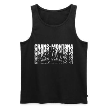 crans Montana schwarz weis - Männer Premium Bio Tank Top - Schwarz - Vorne - Michal (187cm)
