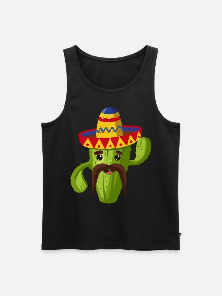 Cactus mexicain - Débardeur bio Premium Homme - noir