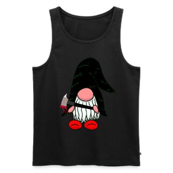 Gartenzwerg Horror Wichtel Fantasy Monster Santa - Männer Premium Bio Tank Top - Schwarz - Vorne - Michal (187cm)