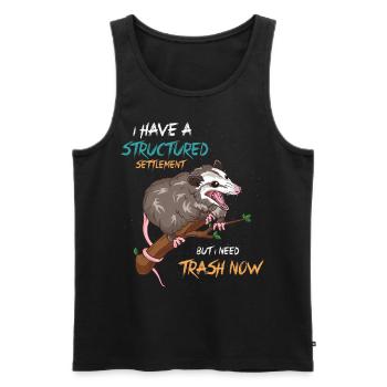 Opposum Dirty Animal graphic - Men's Premium Organic Tank Top - black - Front - AI Model Male 178 light (178cm)